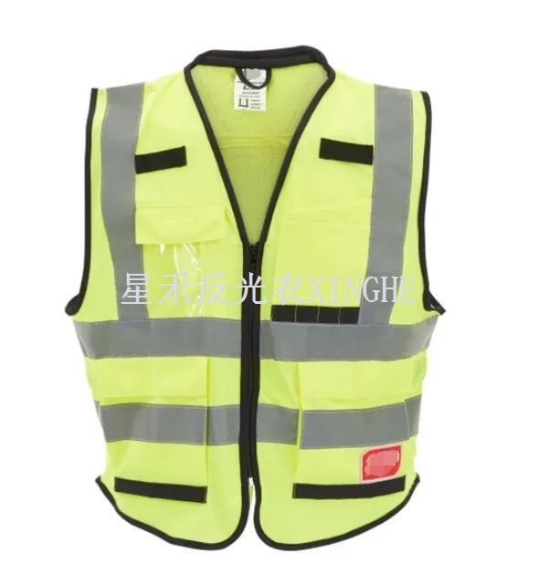 เสื้อชูชีพทัศนวิสัยสูงสีเหลือง Class 2 พร้อมกระเป๋า 15 ช่อง (12- แพ็ค)
